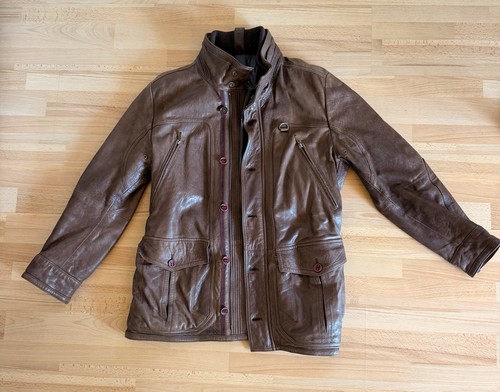 Herren leder jacke braun - herren, leder-jacke