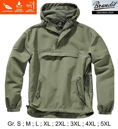 Brandit windbreaker light oliv - windbreaker,